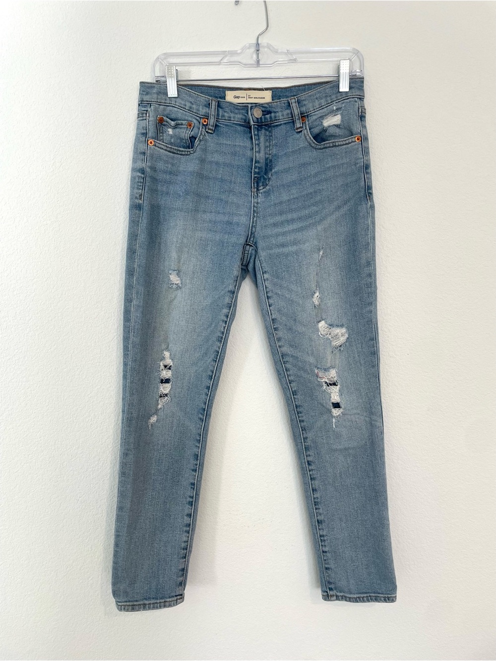 GAP Best Girlfriend Washed Light Blue Distressed Skinny Jeans